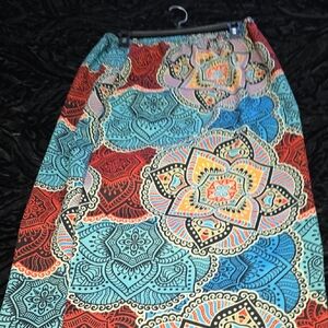 Colorful Boho Mandala Maxi Skirt